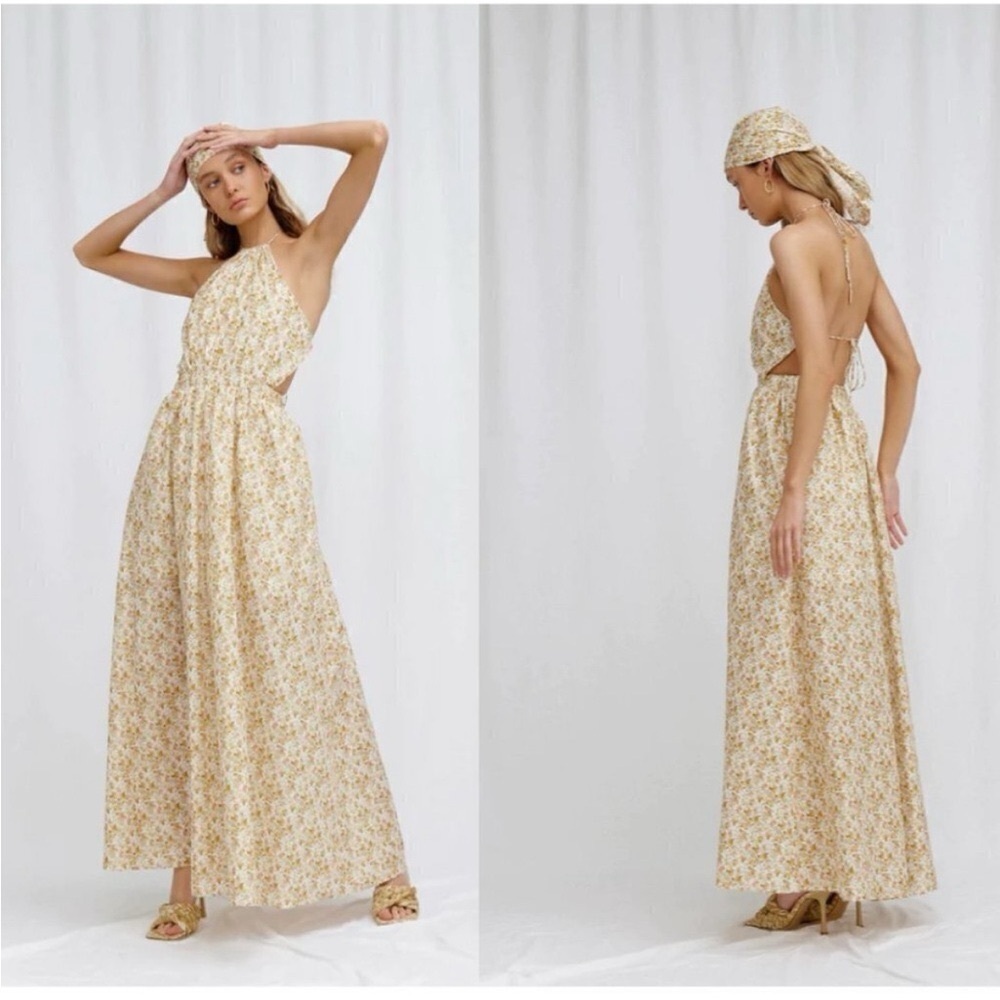Significant Other Cara Floral Halter Dress Rosale Print